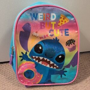 Bioworld Disney Kid's Stitch "Weird But Cute" Blue Backpack NWT